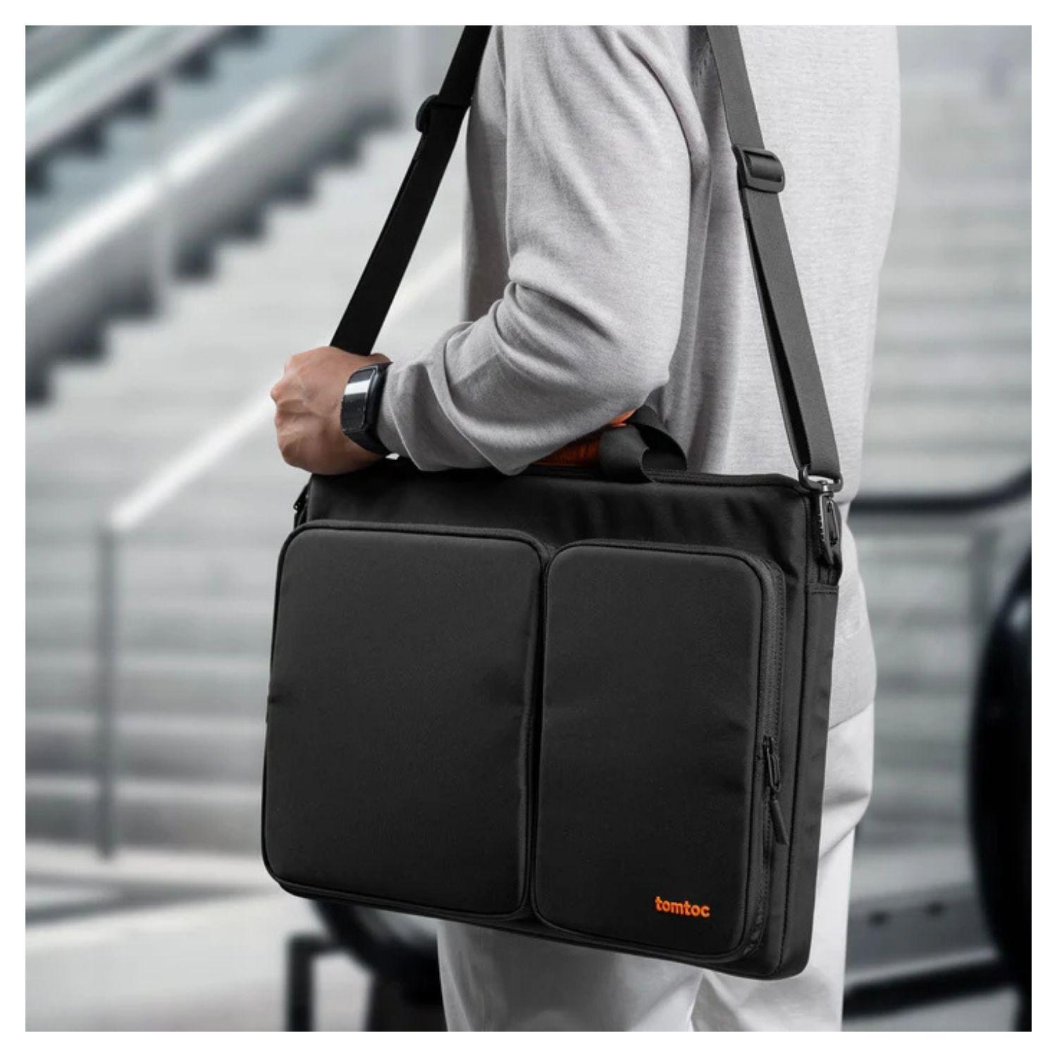 Tomtoc Bolso de Hombro Defender-A42 para 17,2" - Negro-2