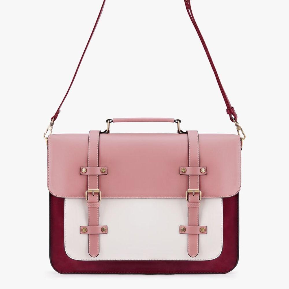 Ecosusi Mochila y Maletín Vintage Sombre para Notebook 15,6" - Rosado-3