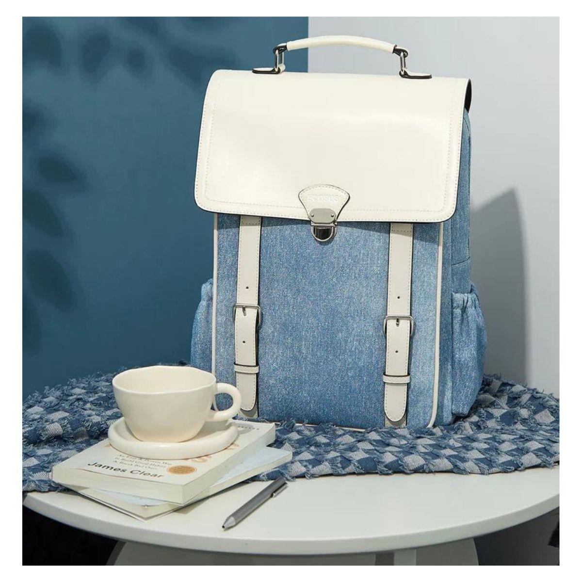 Ecosusi Mochila Inspiración Denim para Notebook 15,6” - Azul-2
