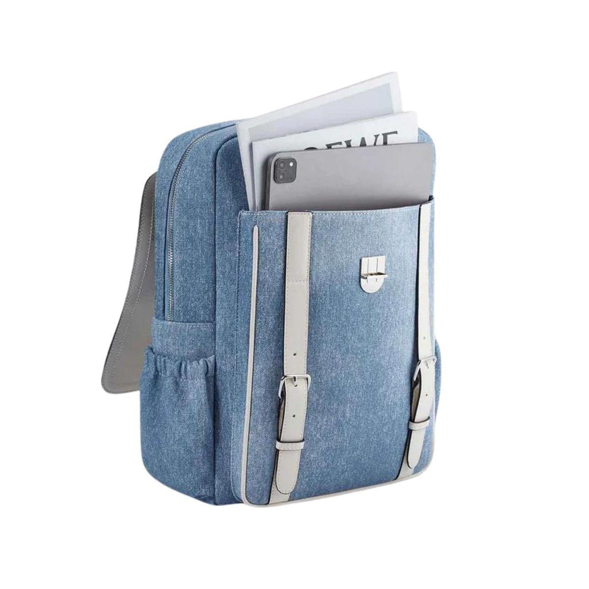 Ecosusi Mochila Inspiración Denim para Notebook 15,6” - Azul-5