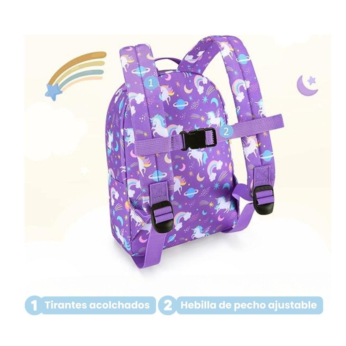 Mommore Mochila para Niños Lacy - Morado-3