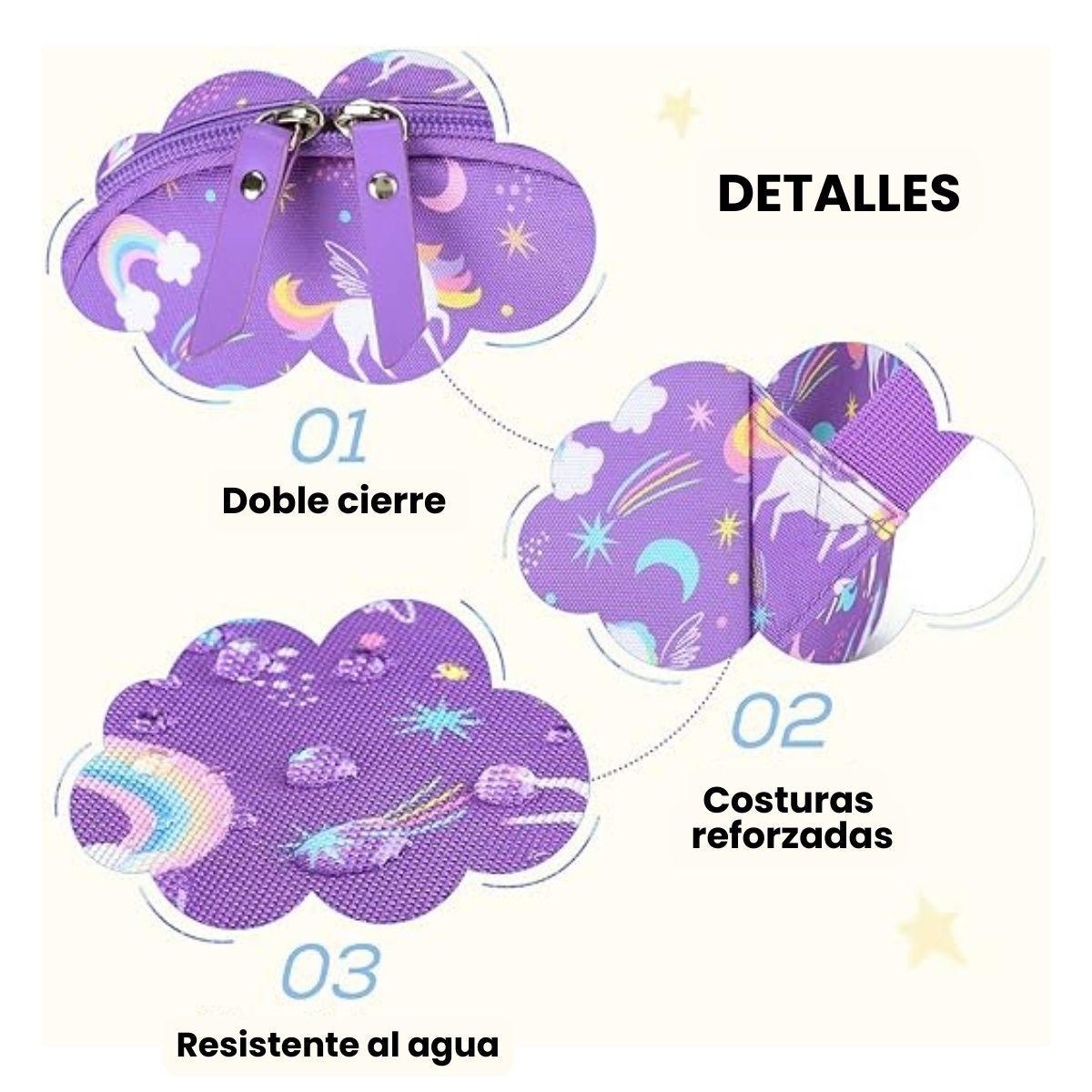 Mommore Mochila para Niños Lacy - Morado-5