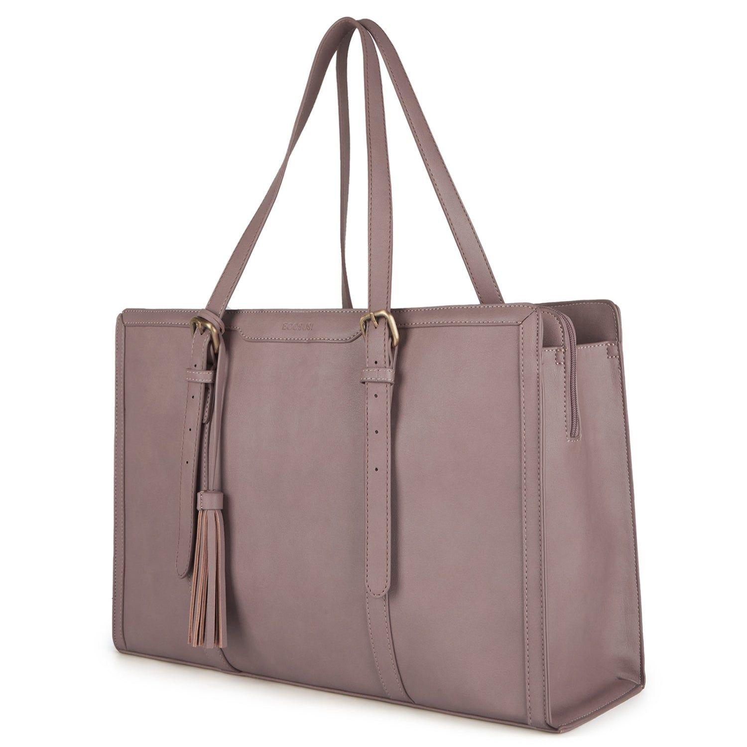 Ecosusi Bolso Tote de Oficina para Notebook 15.6'' con Cierre Magnético Lila-0