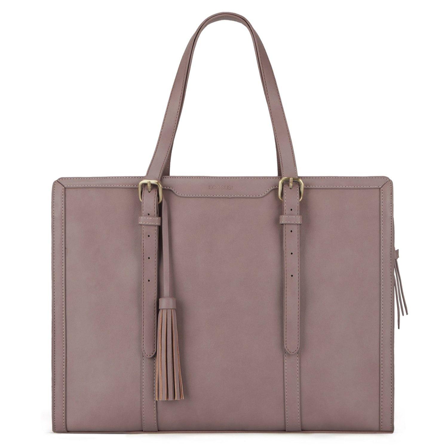 Ecosusi Bolso Tote de Oficina para Notebook 15.6'' con Cierre Magnético Lila-1
