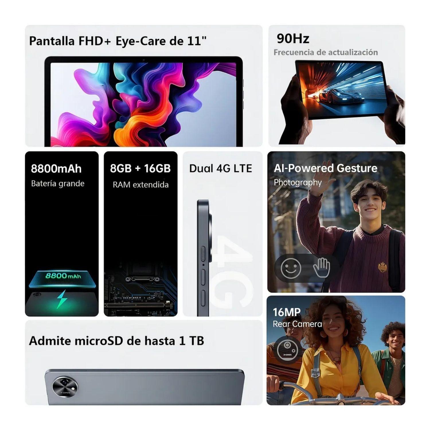 Black Shark Tablet Pad 6 11 pulg 4G LTE 8GB + 256 GB Gris-6