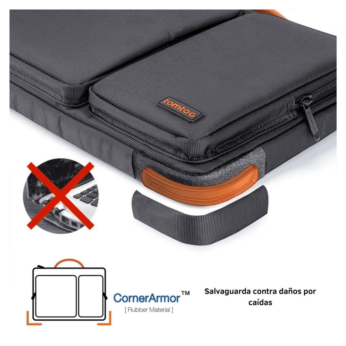 Tomtoc Maletín Defender-A42 MacBook Air 13" M3/M2/M1 Negro-4