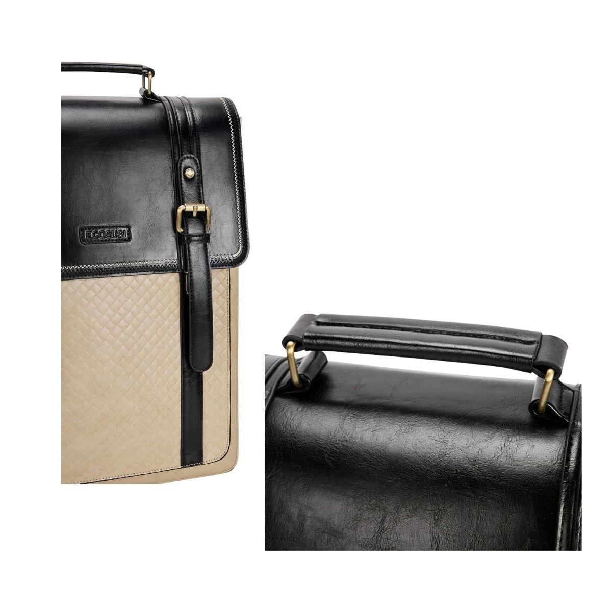 Ecosusi Mochila Dolce con Efecto Tejido para notebook 15.6" - Negro-5