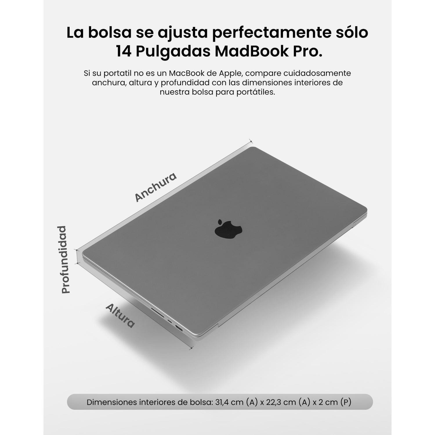Tomtoc Funda Defender-A13 para MacBook Pro de 14" Azul Marino-4