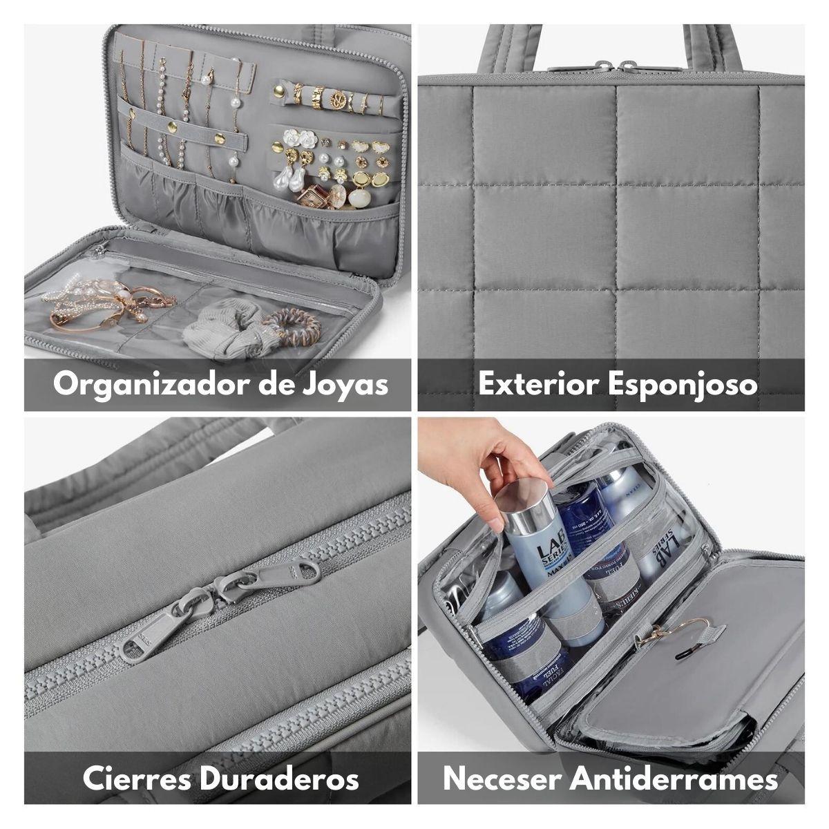 Bagsmart Neceser Multifuncional Spacesaver Puffy Grande - Gris-4
