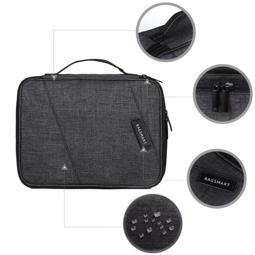 Bagsmart - Organizador de cables 2 niveles GLENDALE - Negro-4