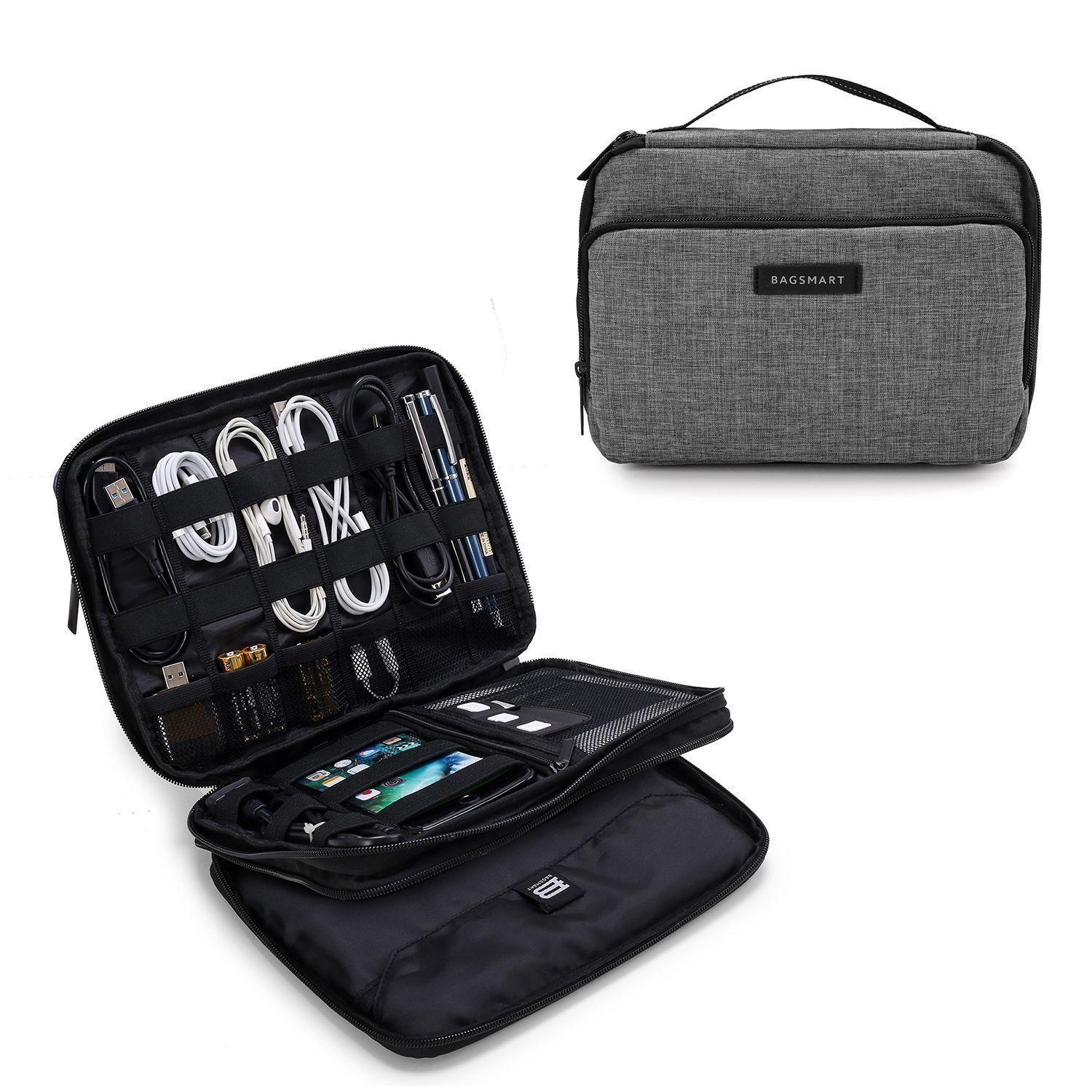 Organizador de cables de viaje BAGSMART - gris-4