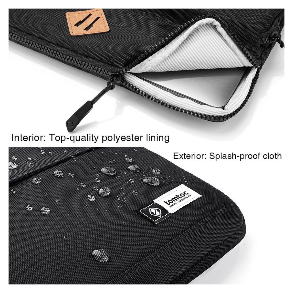 Tomtoc Funda Slim-A20 – Hasta 14 pulgadas - Negro-6