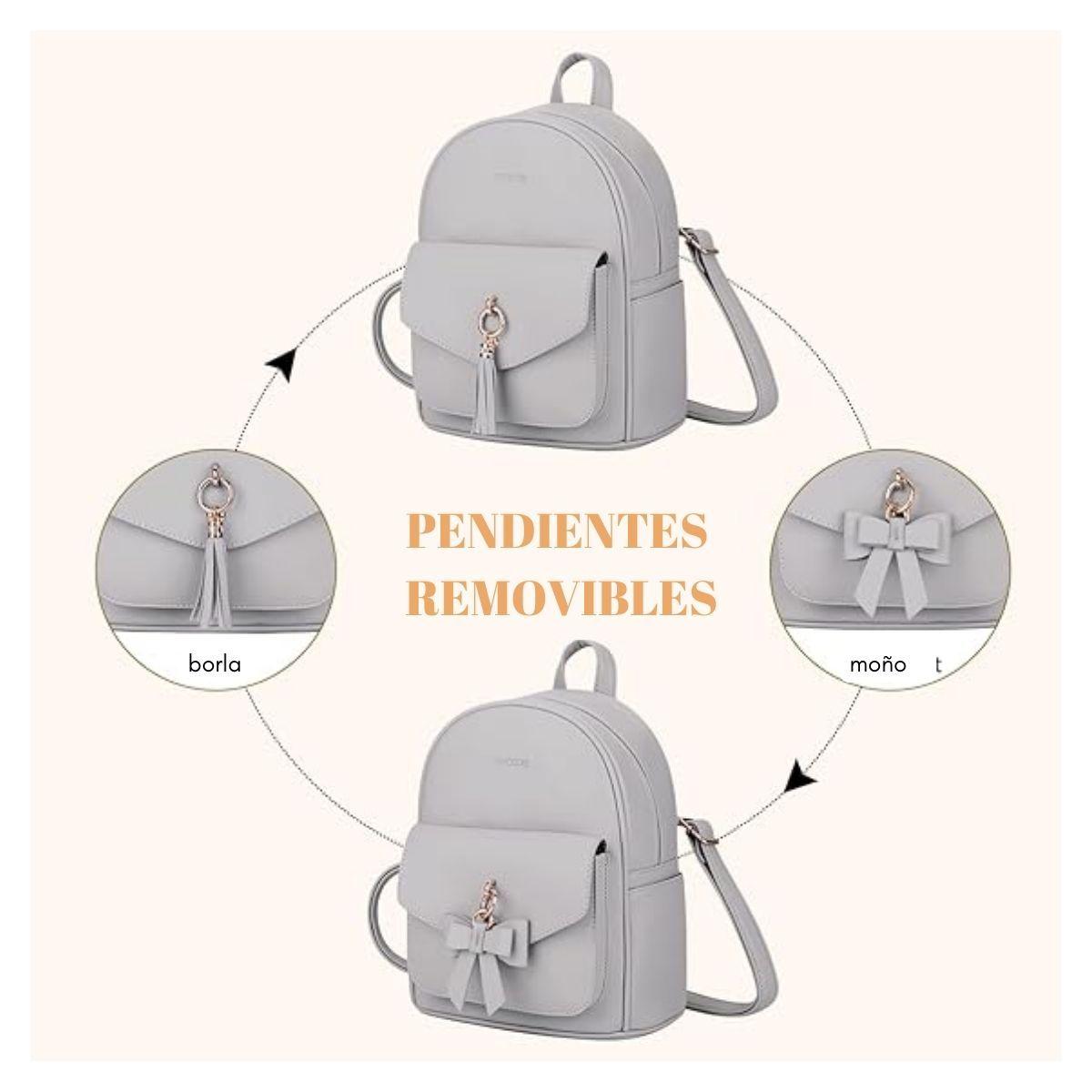Ecosusi Mini Mochila con Lazo - Gris-3