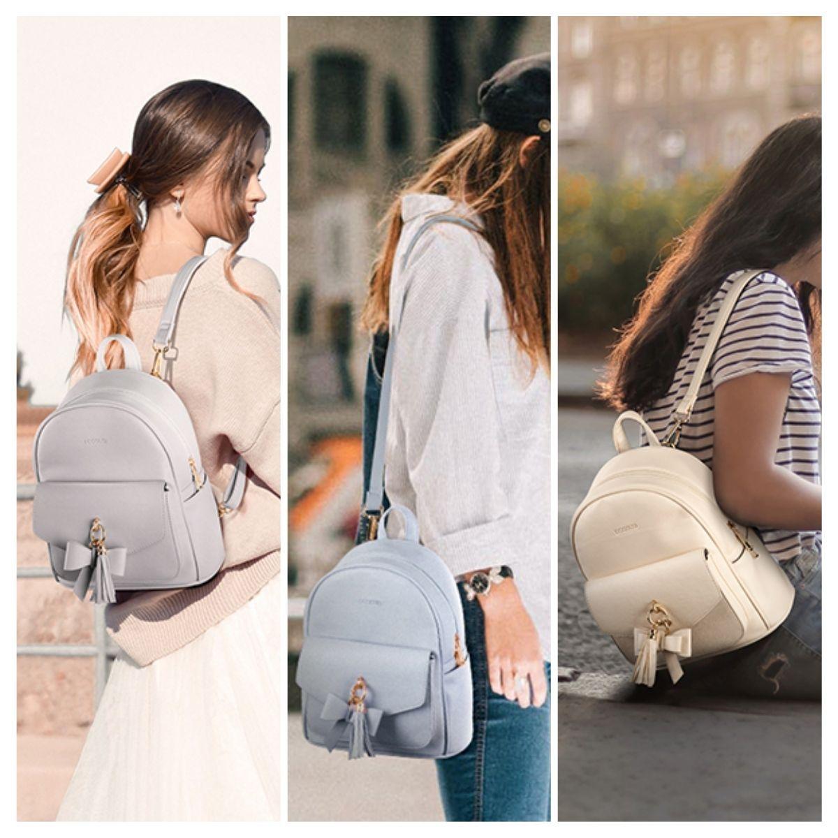 Ecosusi Mini Mochila con Lazo - Gris-7