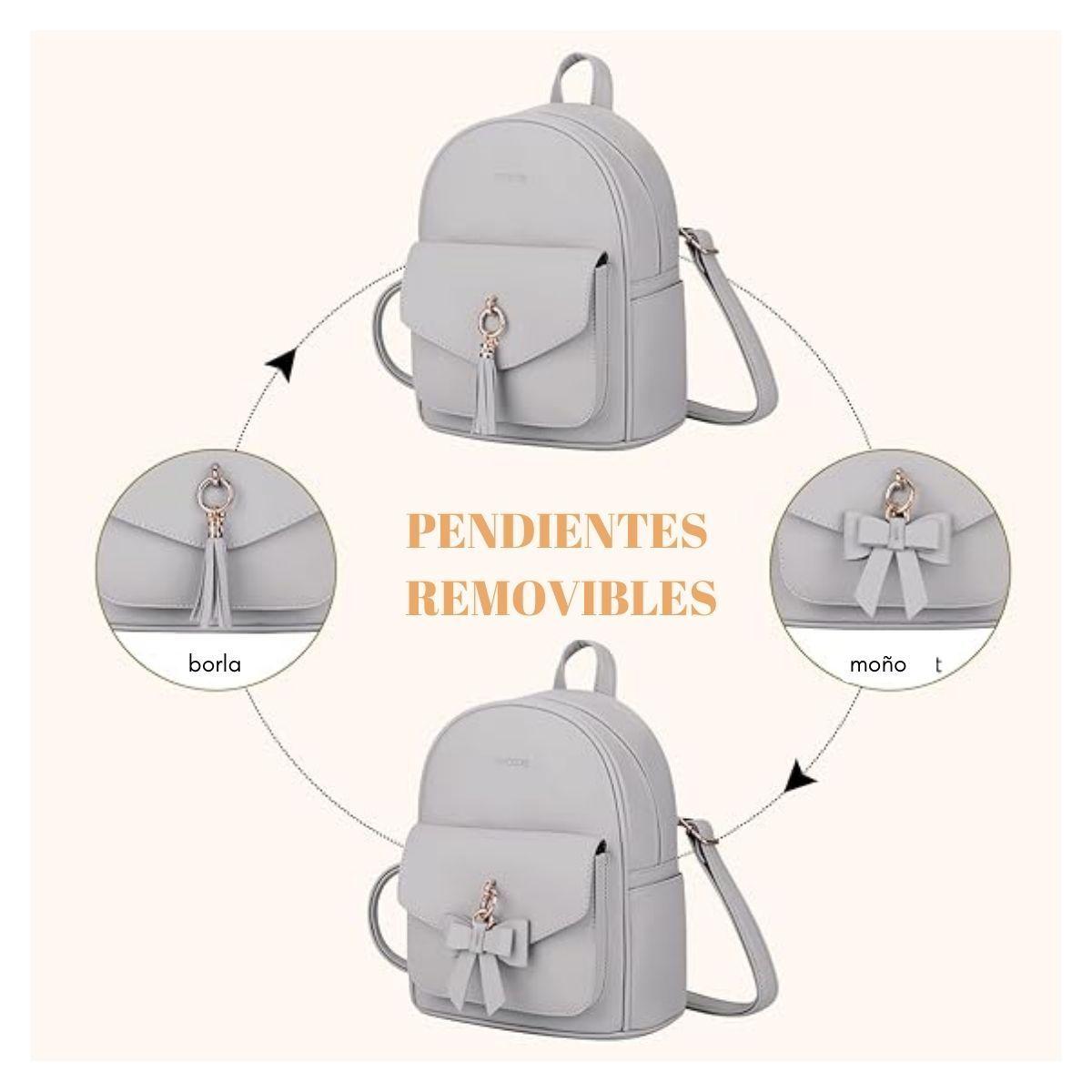 Ecosusi Mini Mochila con Lazo - Gris-3