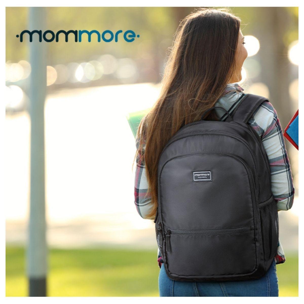 Mommore Mochila Escolar Grande 3 Compartimientos 20L - Negro-6