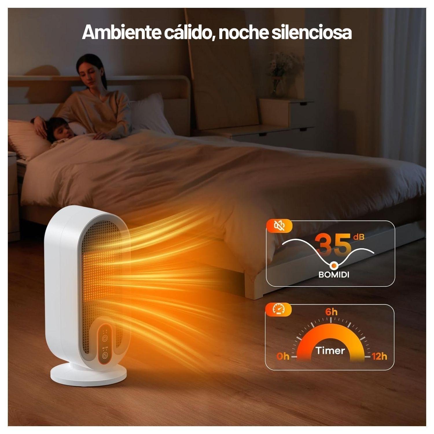 Bomidi Calefactor Eléctrico Fan heater H6 Blanco-4