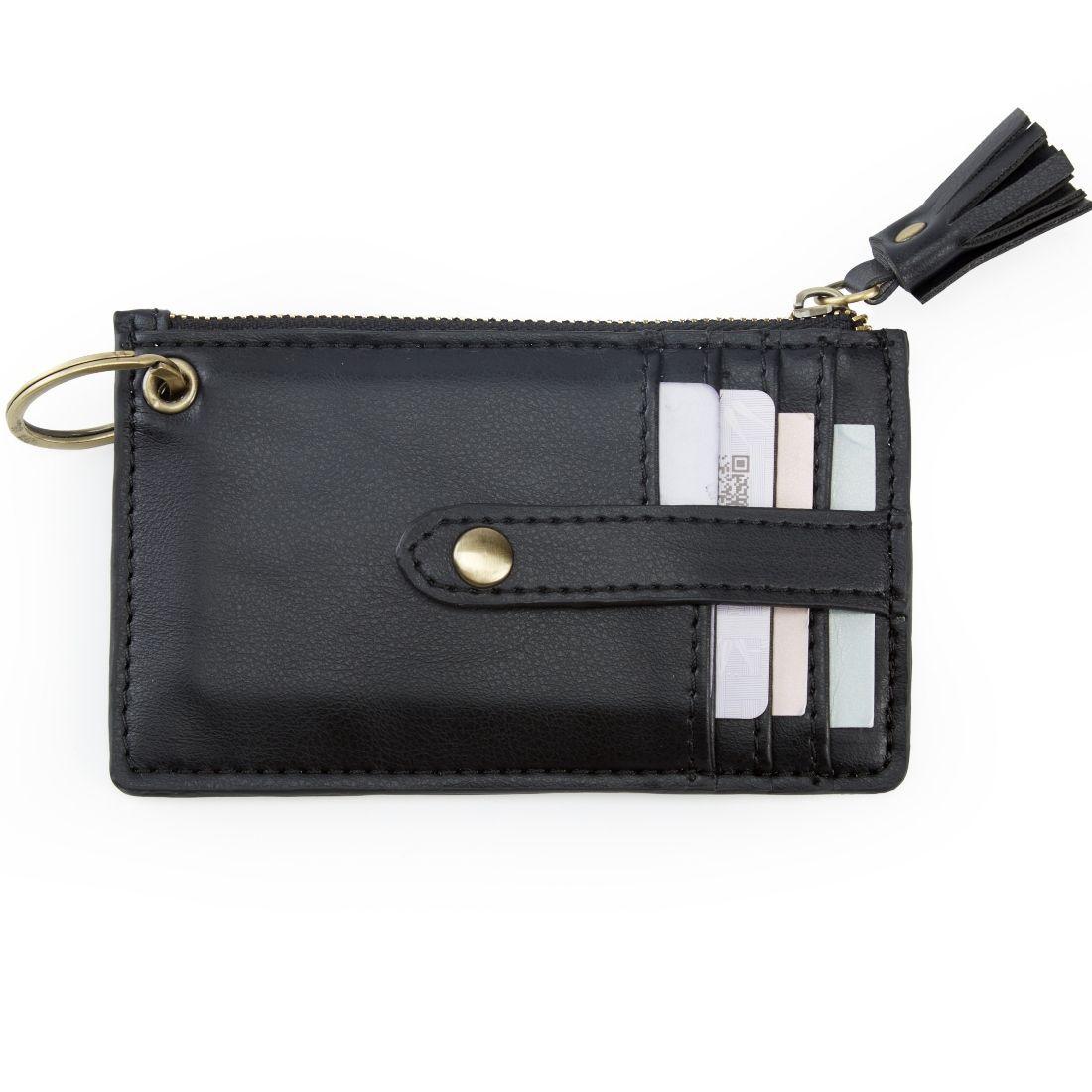 Ecosusi Llavero de pulsera con borla y lazo  - negro-4