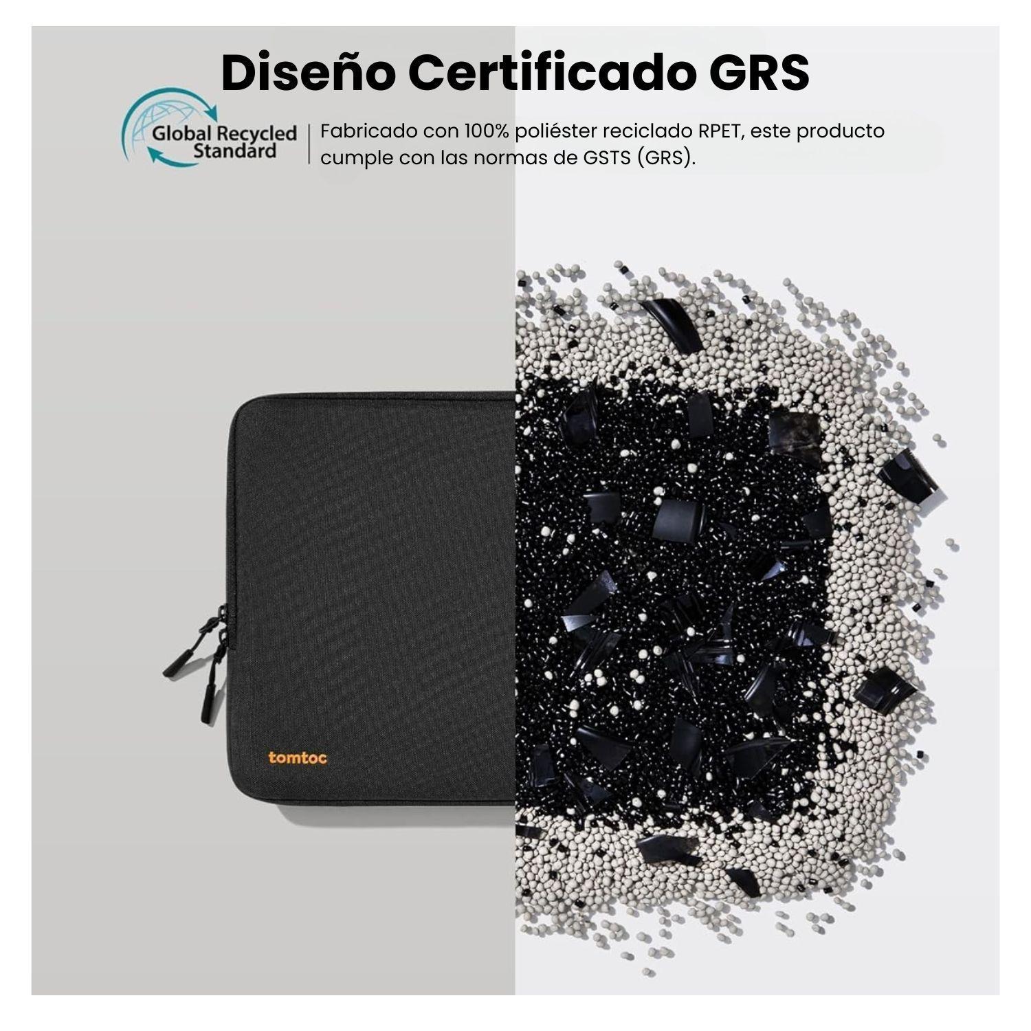 Tomtoc Funda Defender-A13 para MacBook Pro de 14" con organizador - Negro-6