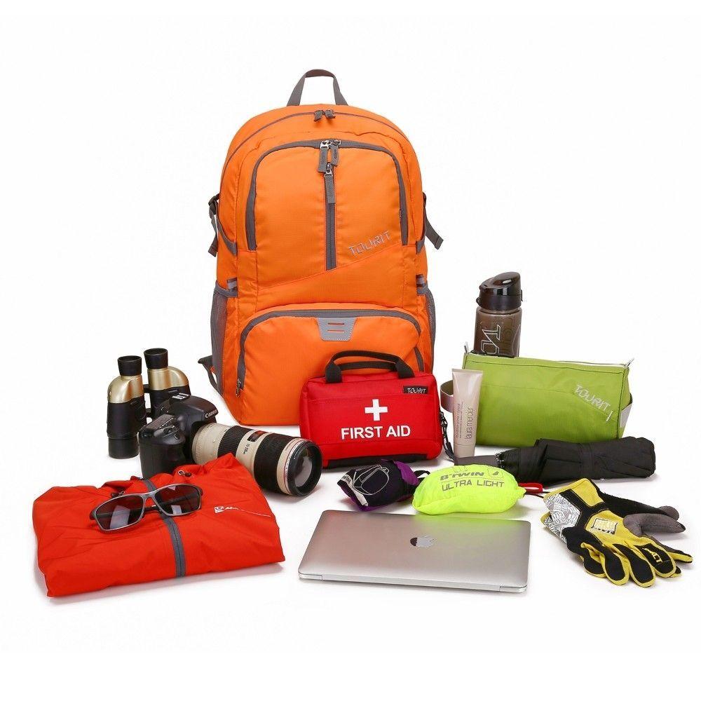 Tourit Mochila Senderismo Plegable 35L - Naranjo-6