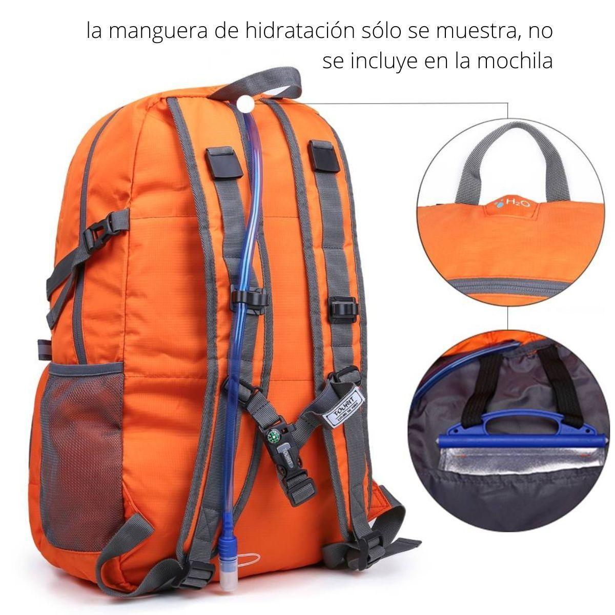 Tourit Mochila Senderismo Plegable 35L - Naranjo-4