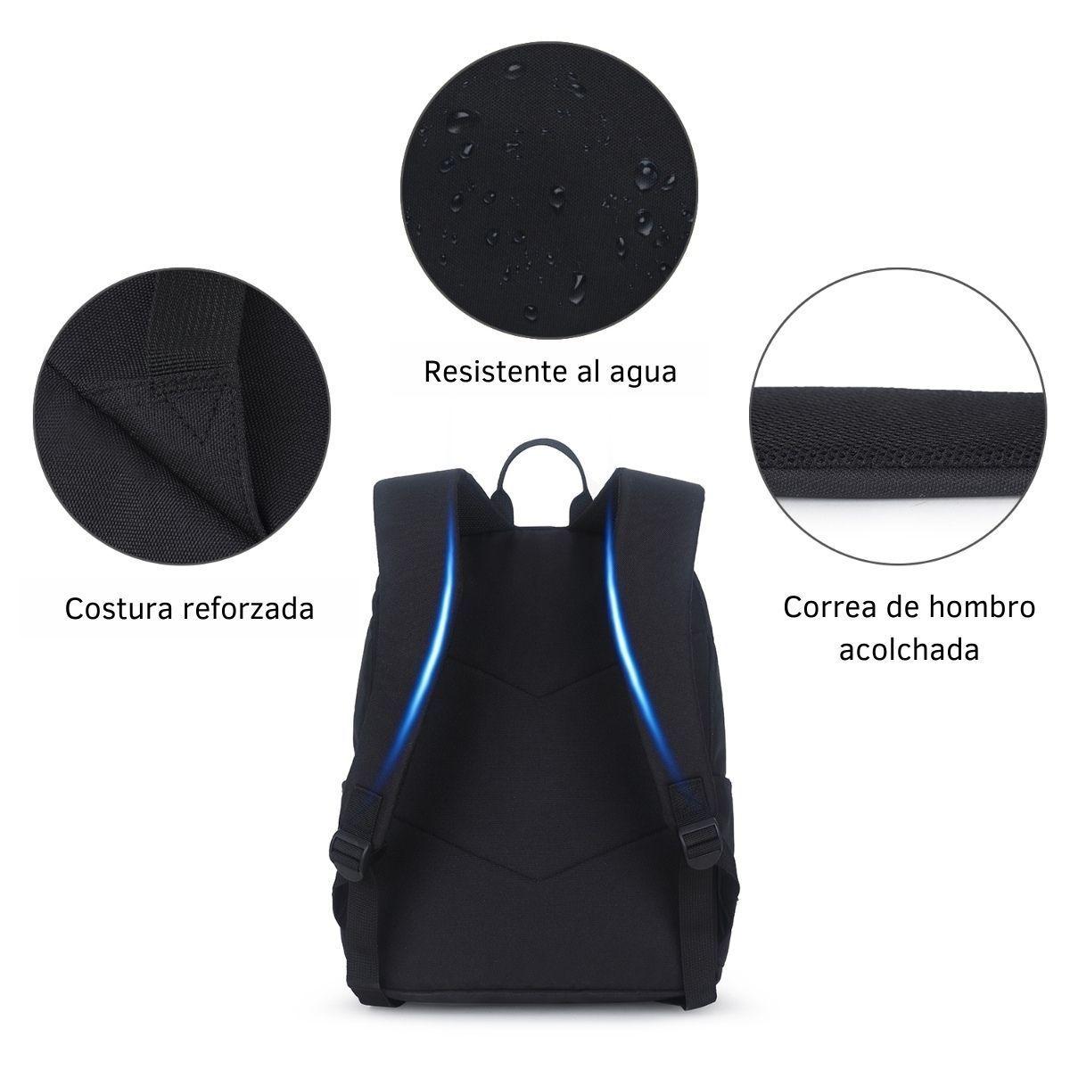 Mommore - Mochila para niños con stickers - Negro dinosaurio-5