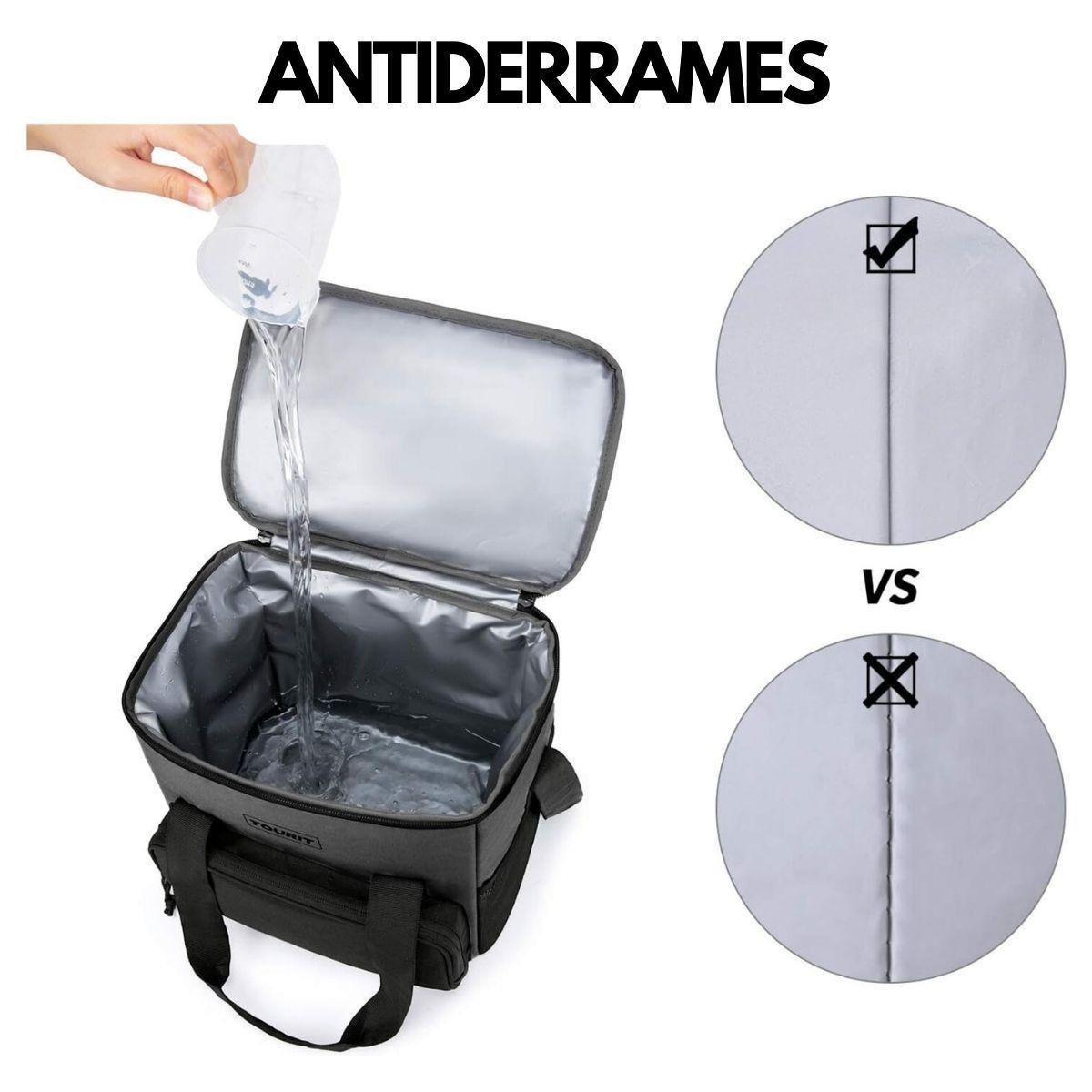 Tourit Cooler Bag Refrigerador Aislado Portátil de 14L - Gris-5