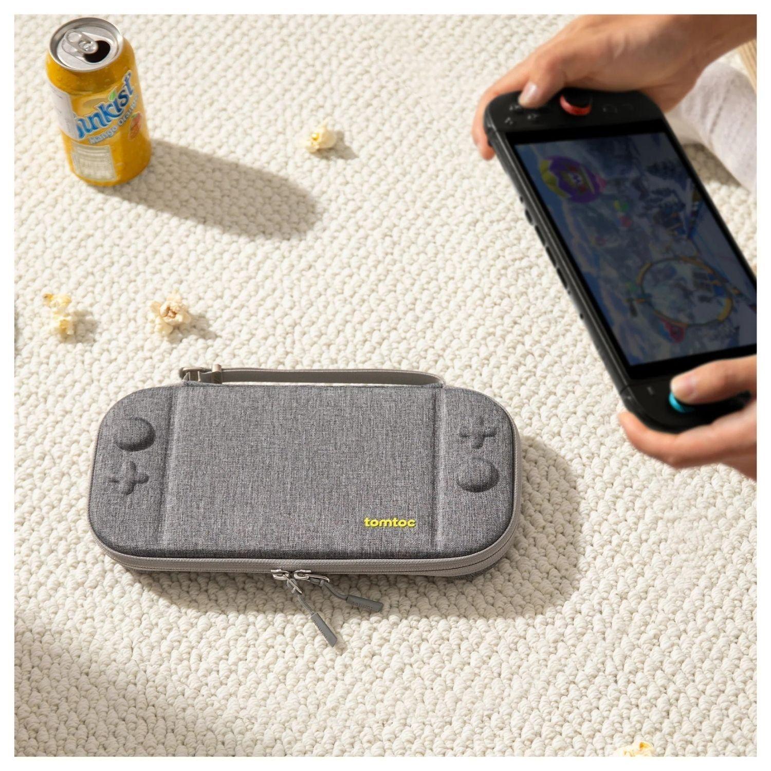 Tomtoc Funda Rígida FancyCase-G05 para Nintendo Switch 2 Gris Oscuro-6