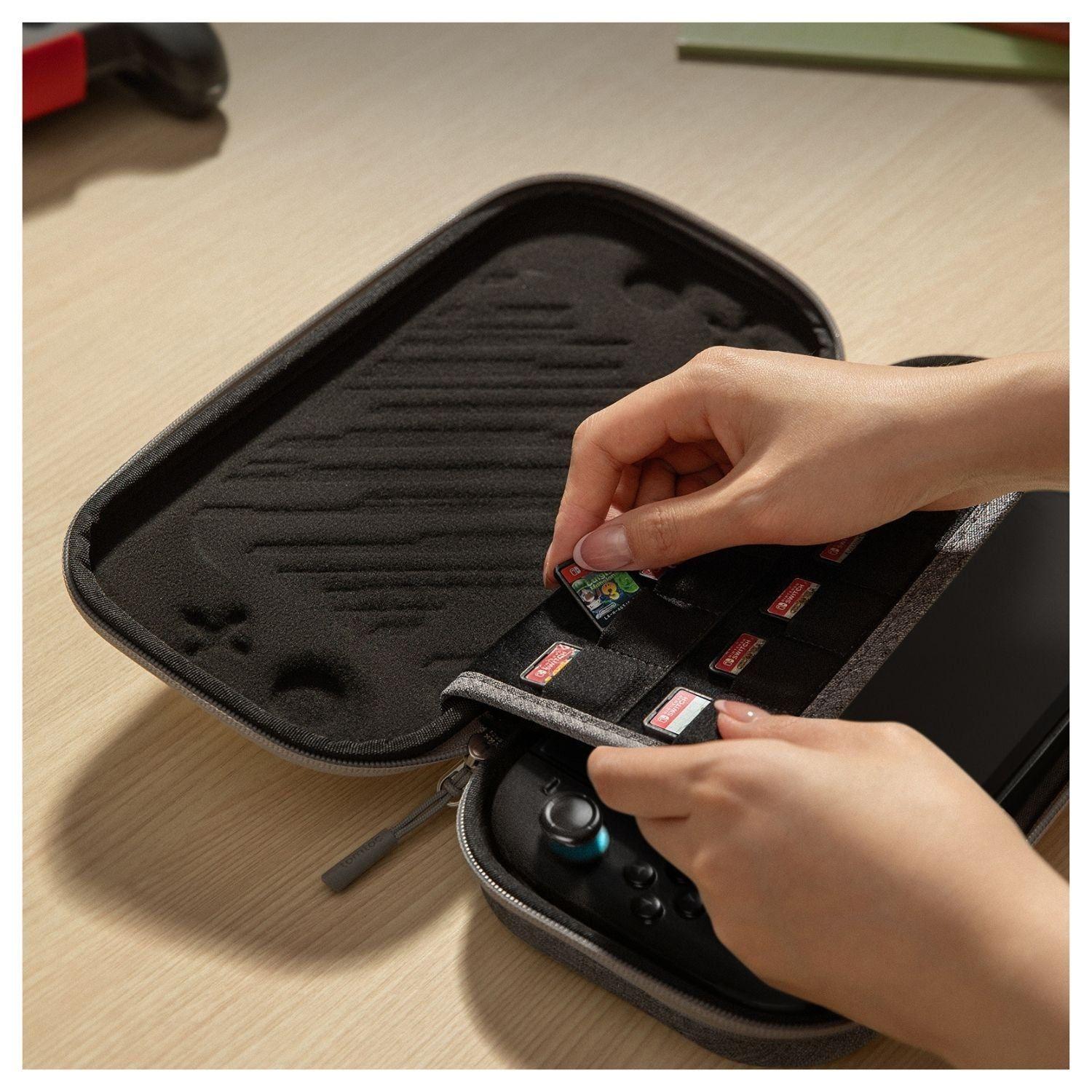 Tomtoc Funda Rígida FancyCase-G05 para Nintendo Switch 2 Gris Oscuro-9