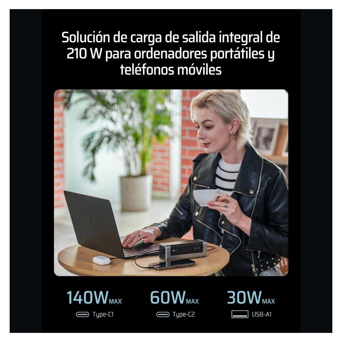 Cuktech Power Bank P Series 210W 25000 mAh Plateado-7