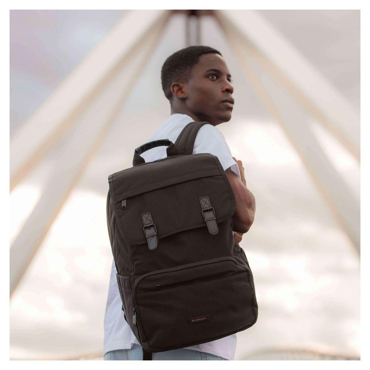 Bagsmart Mochila de Viaje Versátil para Notebook 17.3" - Negro-7