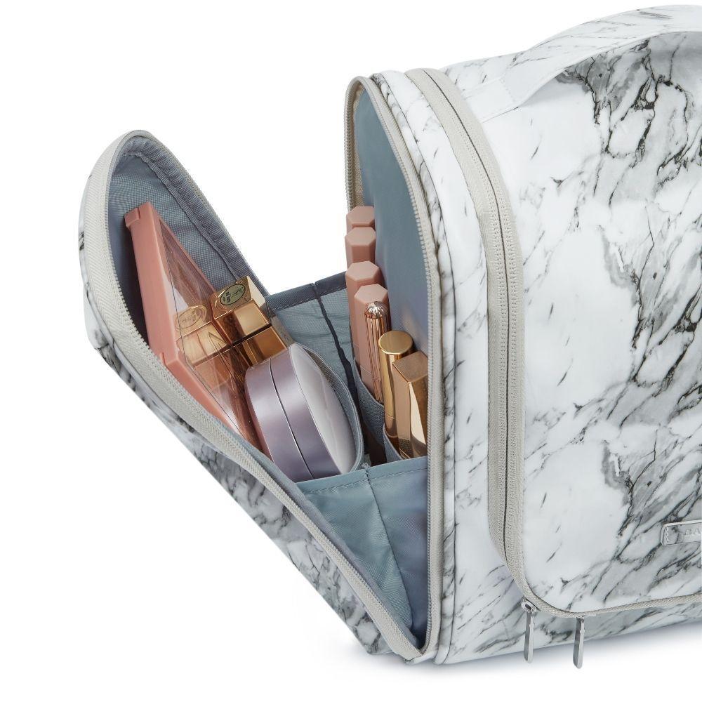 Bagsmart - Bolso organizador de aseo - Blanco marmoleado-7