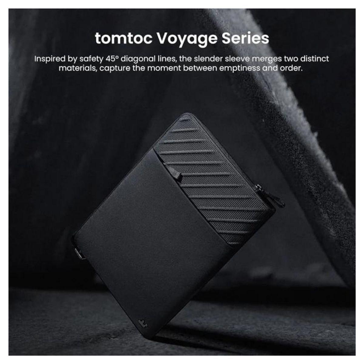 Tomtoc Funda Premium Voyage-A10 para Macbook 14" Resistente al Agua - Negro-3