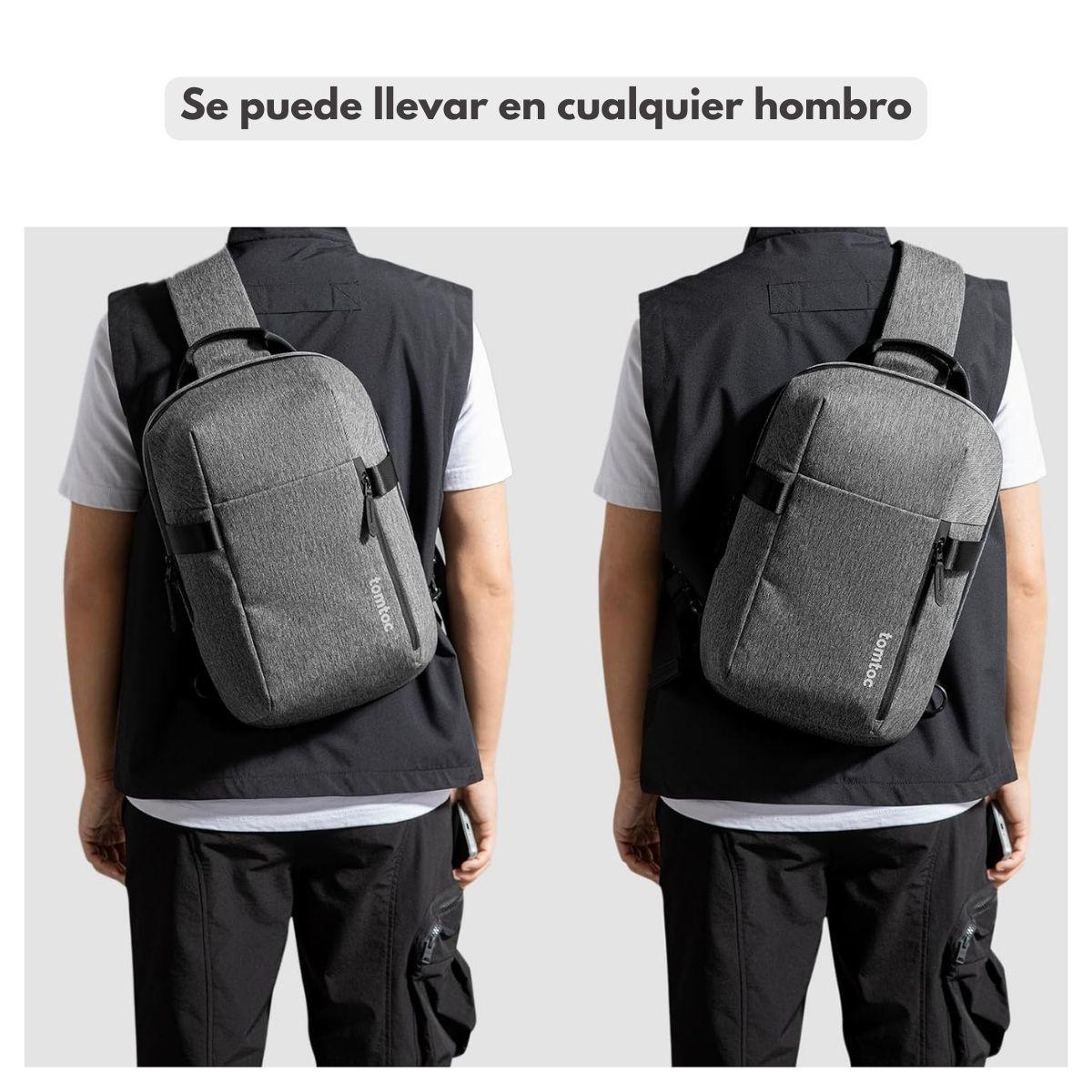Tomtoc Bolso Sling Navigator-T24 para MacBook Pro 14" - Gris-4