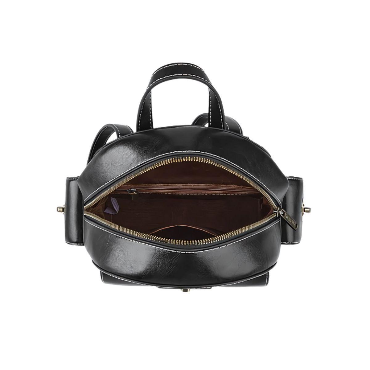 Ecosusi Mini Mochila Alison de Cuero Vegano - Negro-5