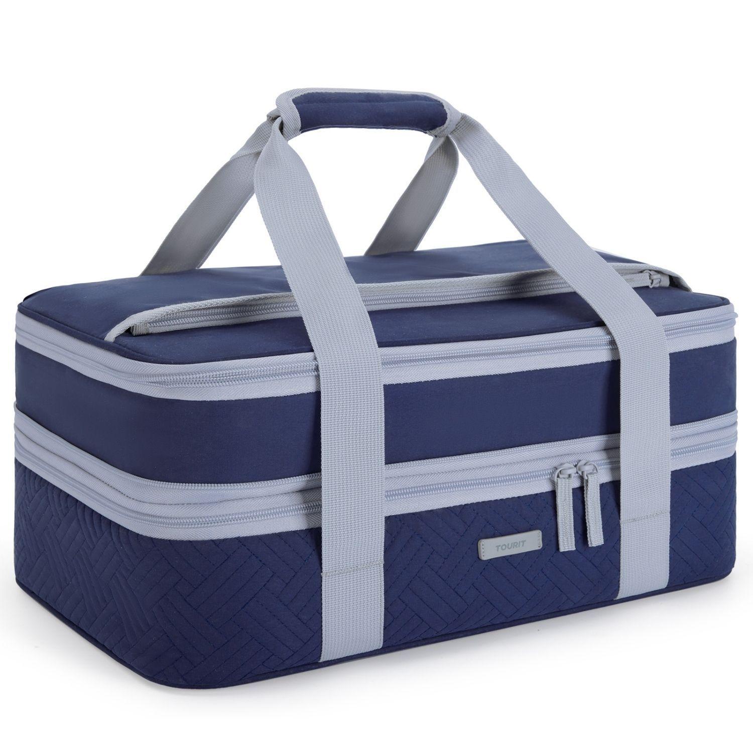 Tourit Bolsa Térmica Doble Comida 23x33cm Impermeable Azul-1