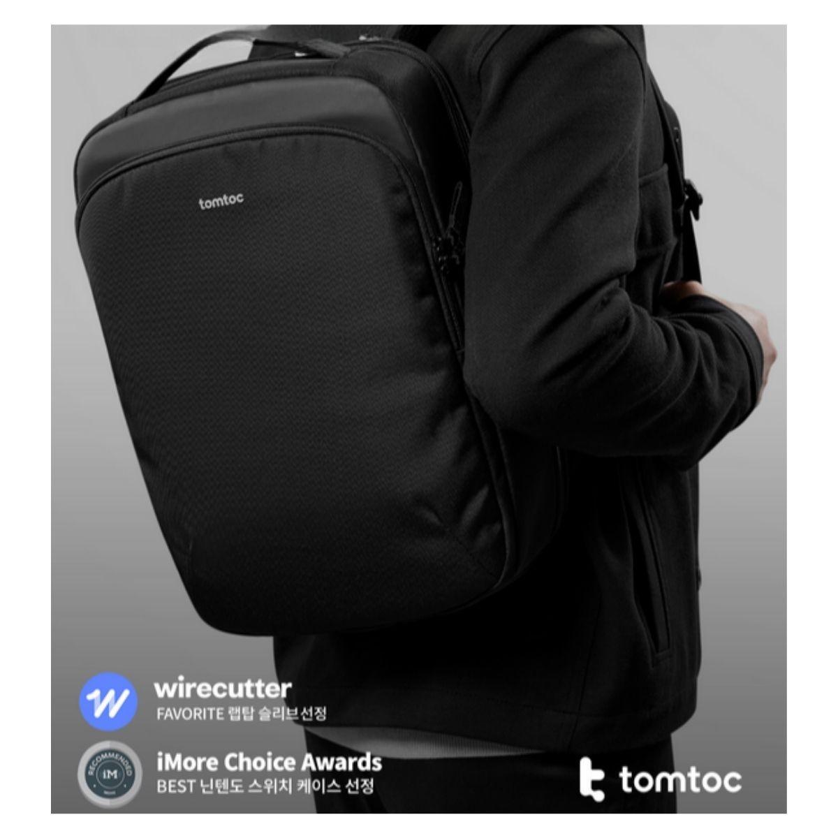 Tomtoc Mochila Explorer-T60 para notebook 15.6" - Negro-2