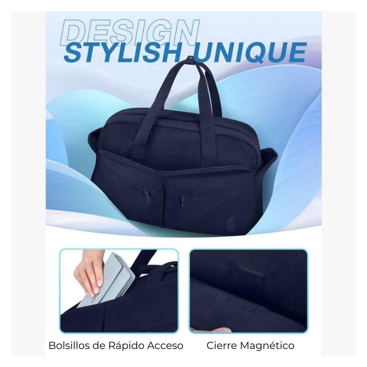 Bagsmart Bolso de Mano para Viajes Two-Zone con Neceser 17.3" - Azul-3