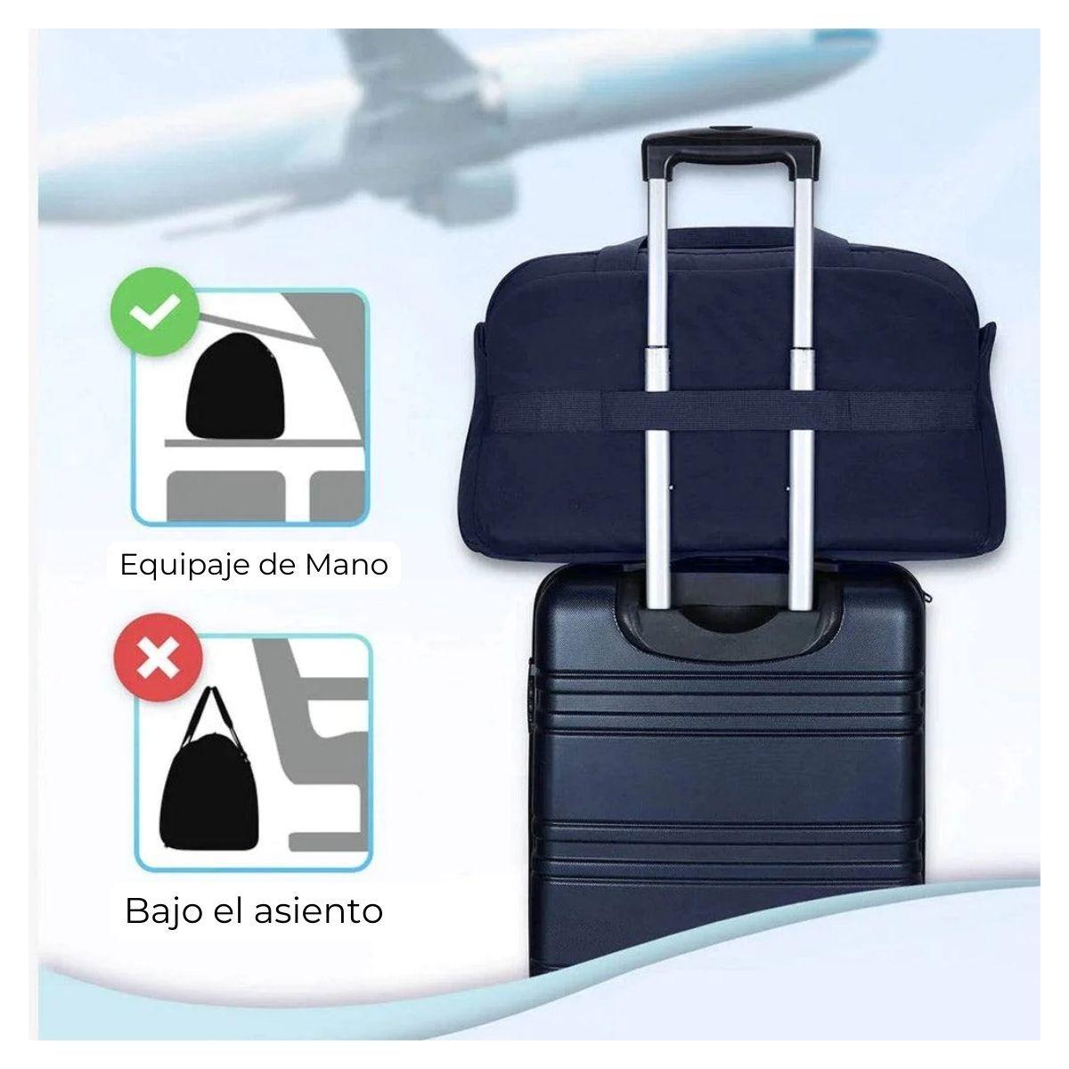 Bagsmart Bolso de Mano para Viajes Two-Zone con Neceser 17.3" - Azul-6