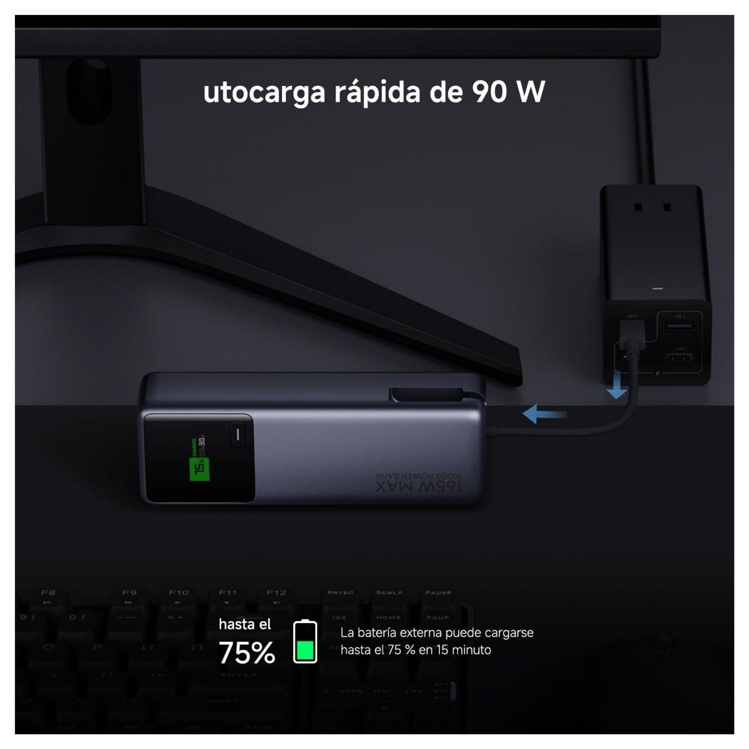 Xiaomi Power Bank 165W 10000 mAh con Cable Integrado Plateado-2