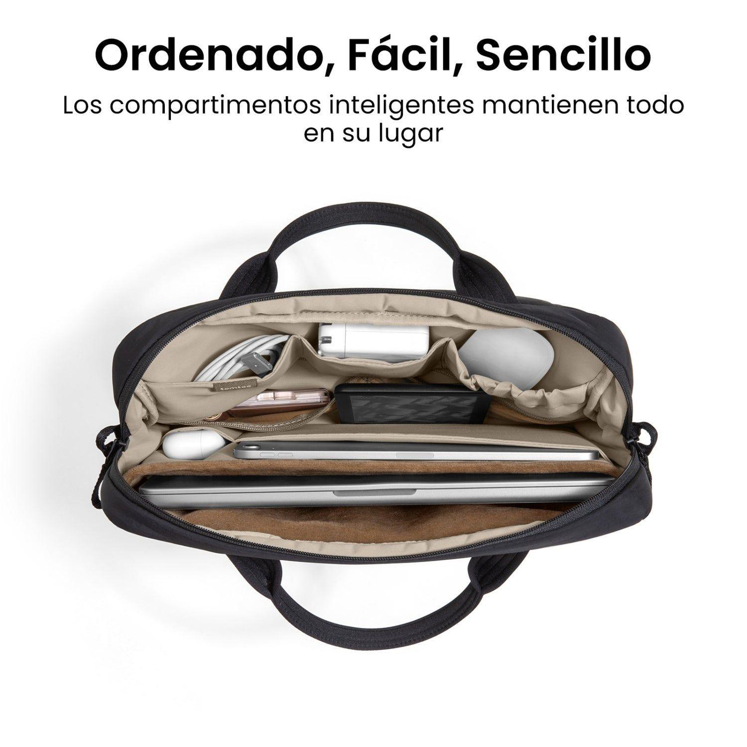 Tomtoc Maletín Terra-A28 para Notebook 15" - 16" Negro-3