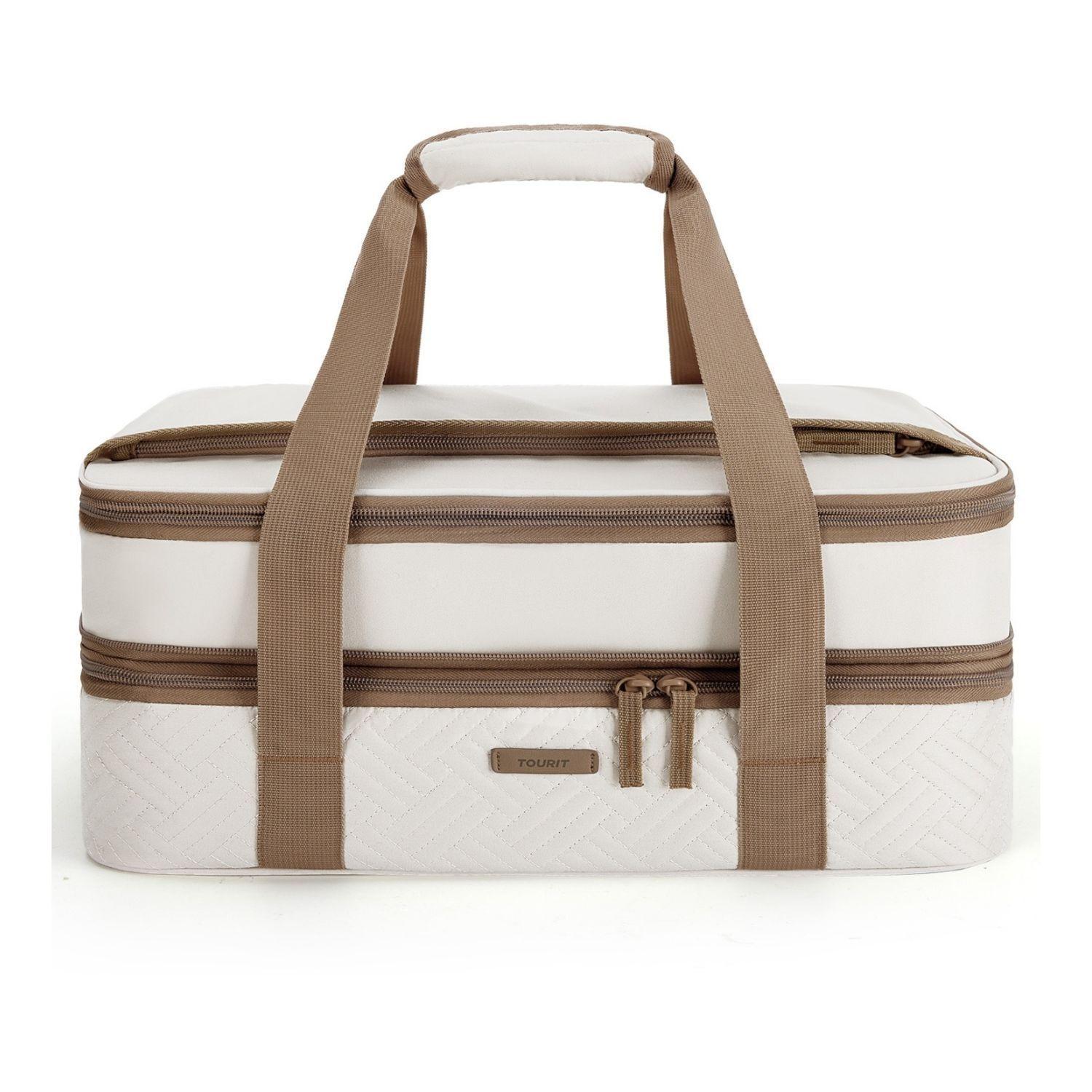 Tourit Bolsa Térmica Doble Comida 23x33cm Impermeable Beige-0