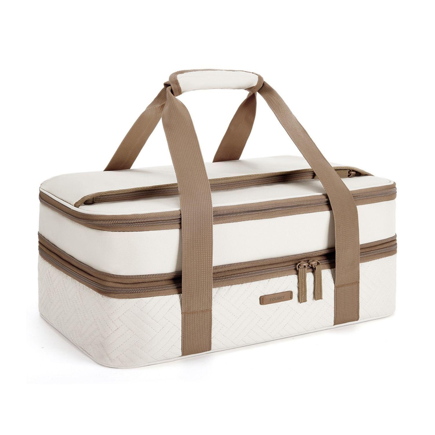 Tourit Bolsa Térmica Doble Comida 23x33cm Impermeable Beige-4