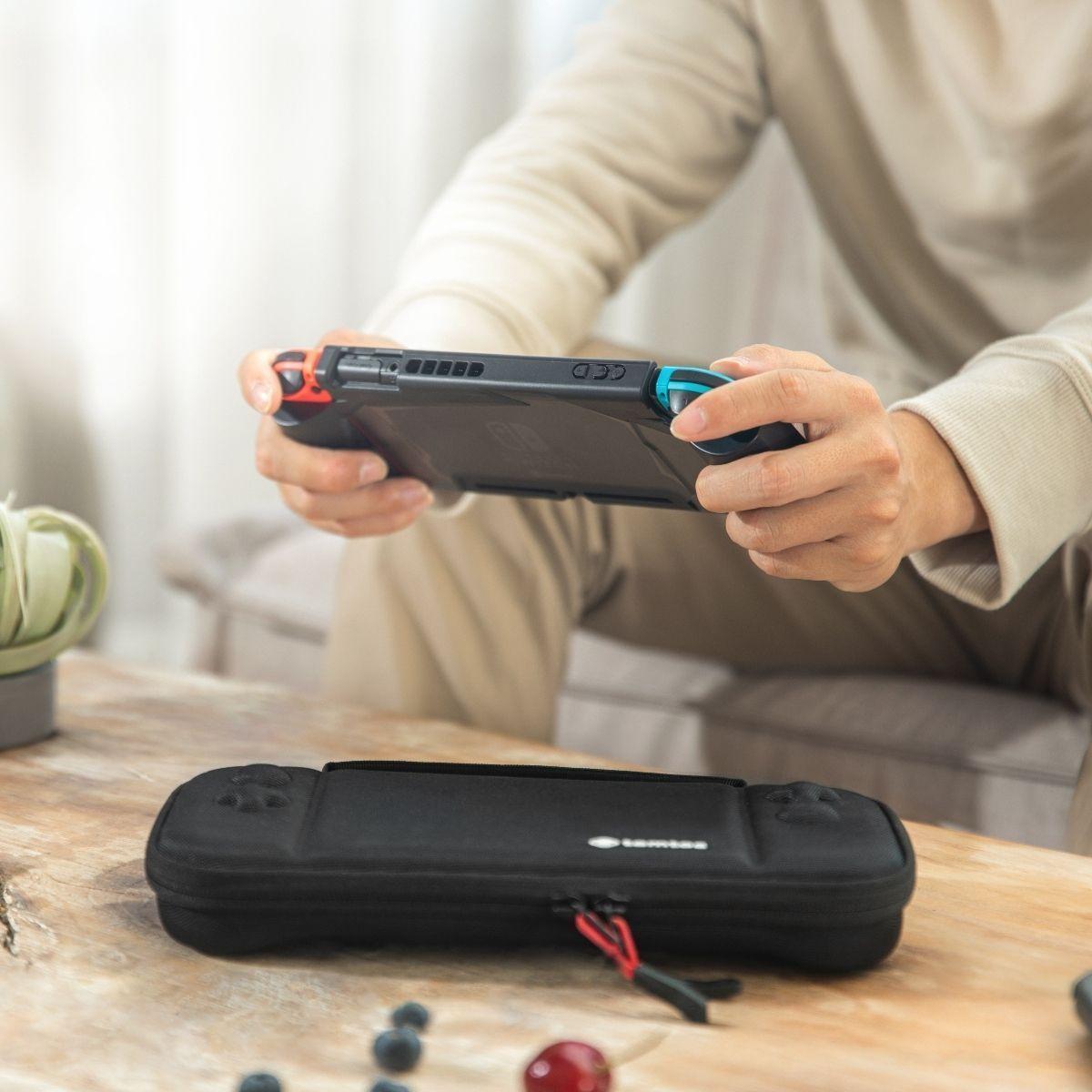 Combo - Estuche con agarre acoplable + Estuche Mumba Nintendo Switch- Negro-3