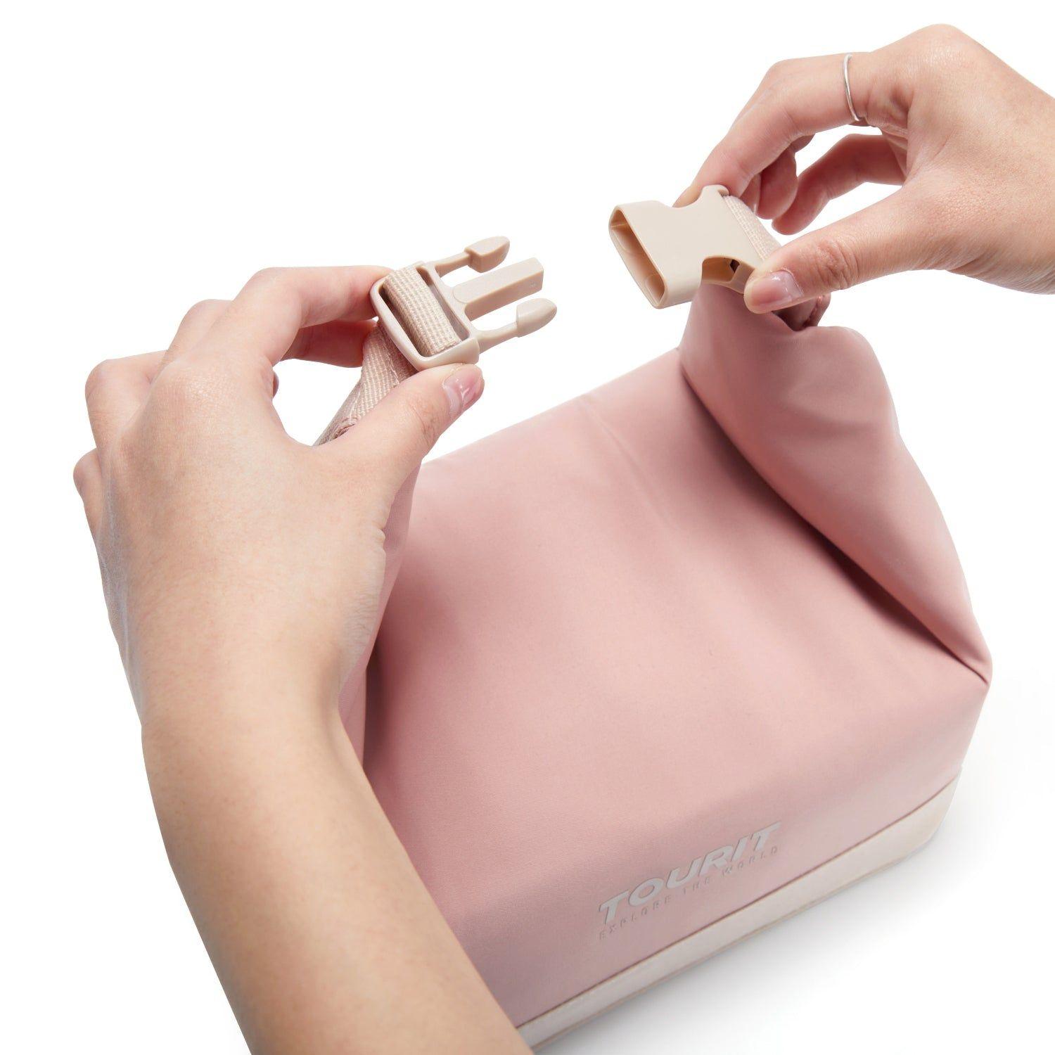 Tourit Lonchera Térmica Plegable de Apertura Amplia 5L a 10L Rosa-3