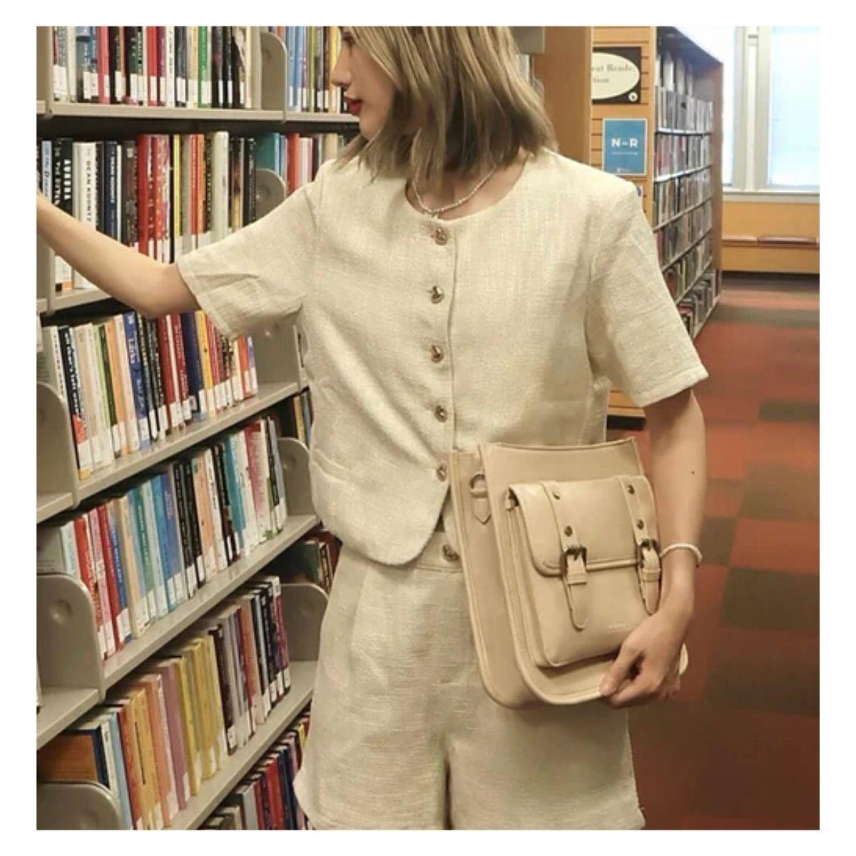 Ecosusi Bolso Mensajero Sophie para tablet 11" - Caqui-2