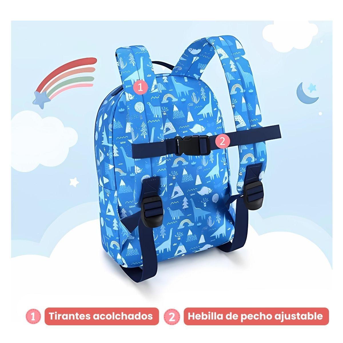 Mommore Mochila para Niños Lacy - Azul-3