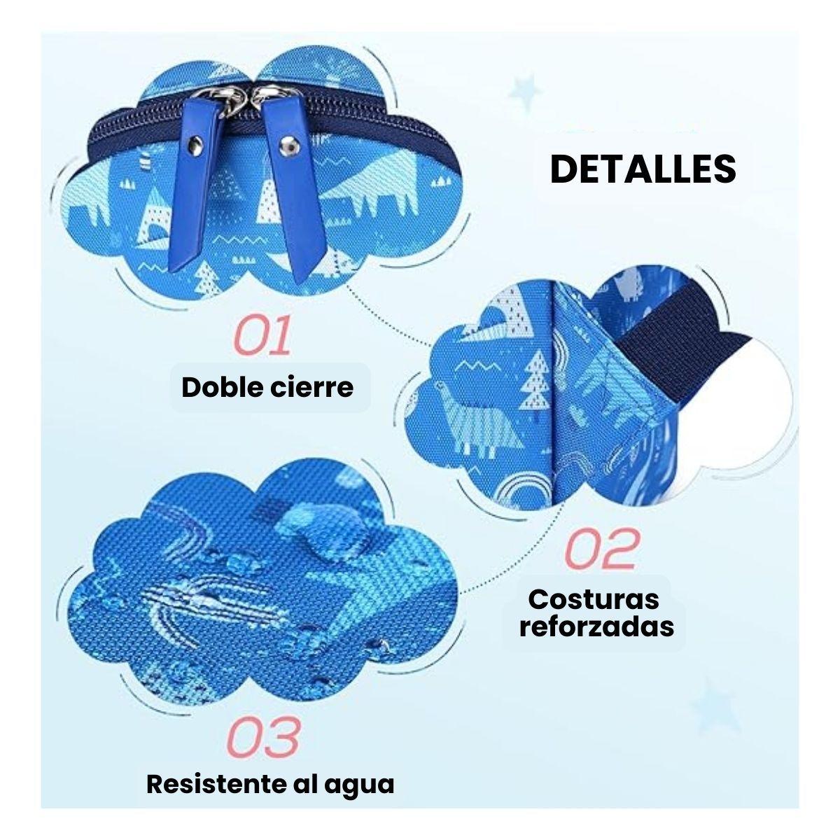 Mommore Mochila para Niños Lacy - Azul-4