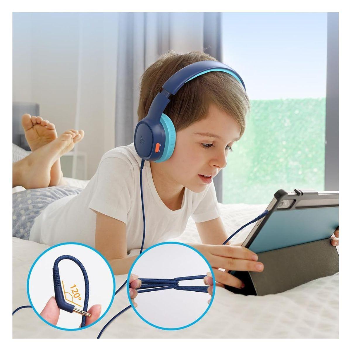 Tronsmart Audífonos con Cable KH01 para Niños Azul-4