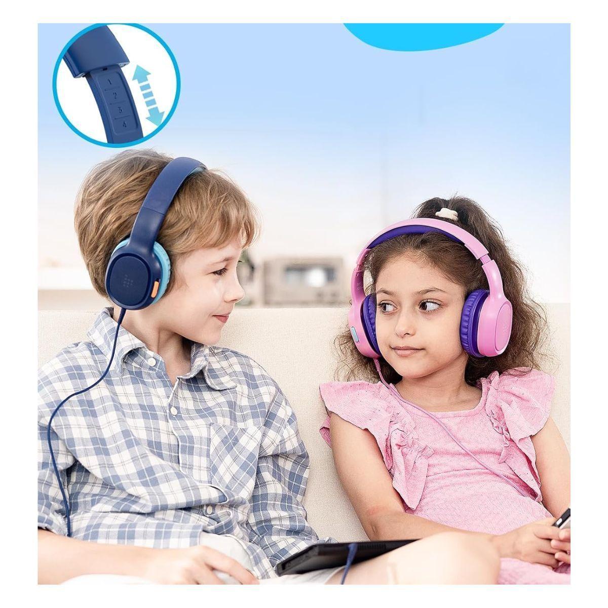 Tronsmart Audífonos con Cable KH01 para Niños Azul-5